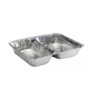 Barquette aluminium 2 compartiments