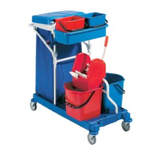 Chariot nettoyage_2x18L bleu
