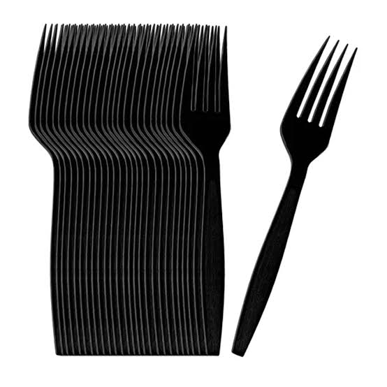 Fourchette noir plastique
