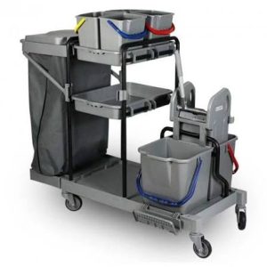 Chariot de Nettoyage EN PP gris